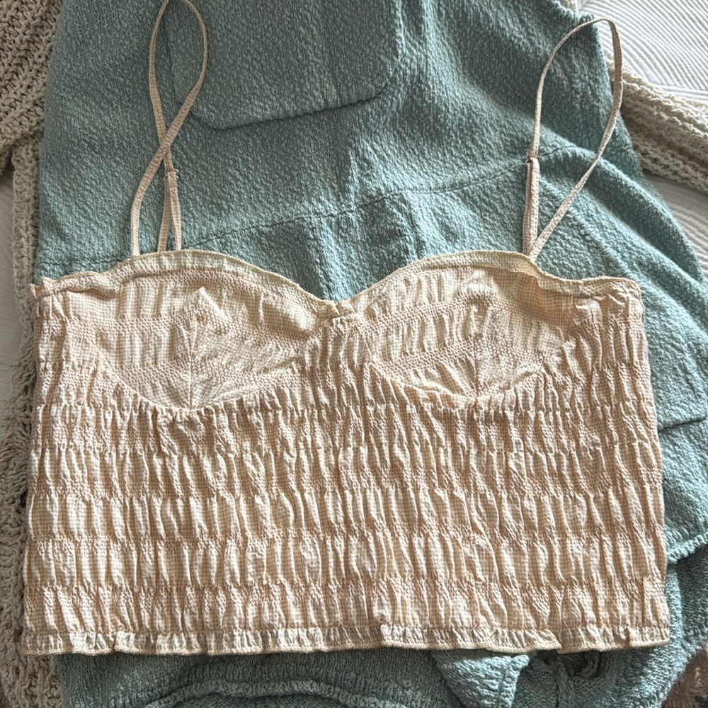 Zara Gingham Crop Top